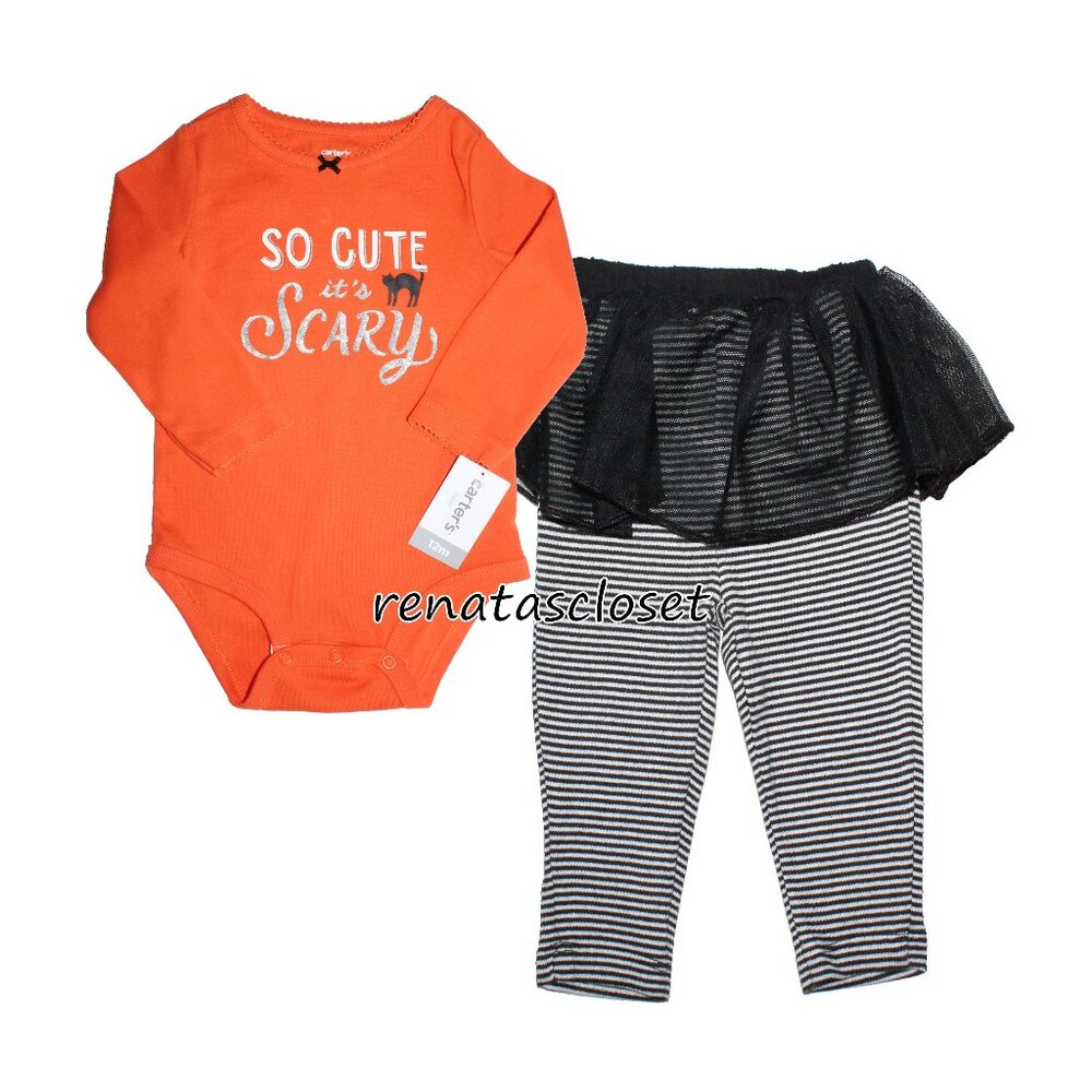 Carter’s Baby Girl’s 2pc Halloween Tutu Set NWT w/ Defects